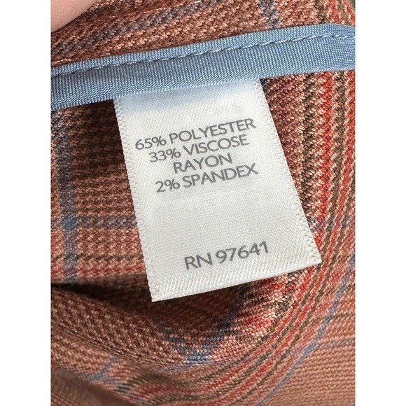 New J. Jill Blazer Jacket Medium Petite Auburn Plaid Bohemian 1 Button MP Career - Picture 8 of 11